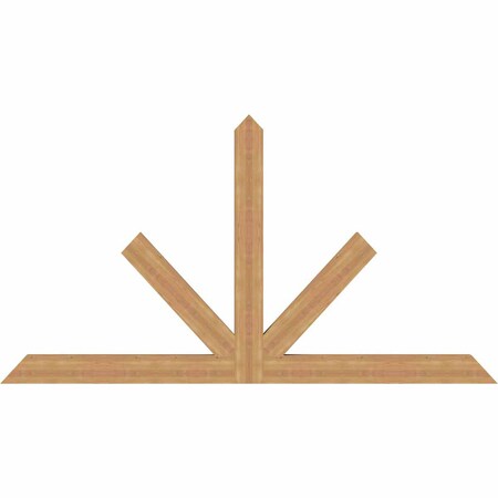 Ekena Millwork Saratoga Timber Gable Bracket, Western Red Cedar, 96"W x 52"H x 3 1/2"D x 5 1/2"F, 13/12 Pitch GBW096X52X0406SAR00SWR